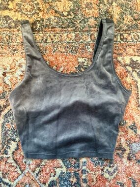 aerie Black Cropped Tank Top